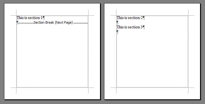 how to get rid of section break next page in word